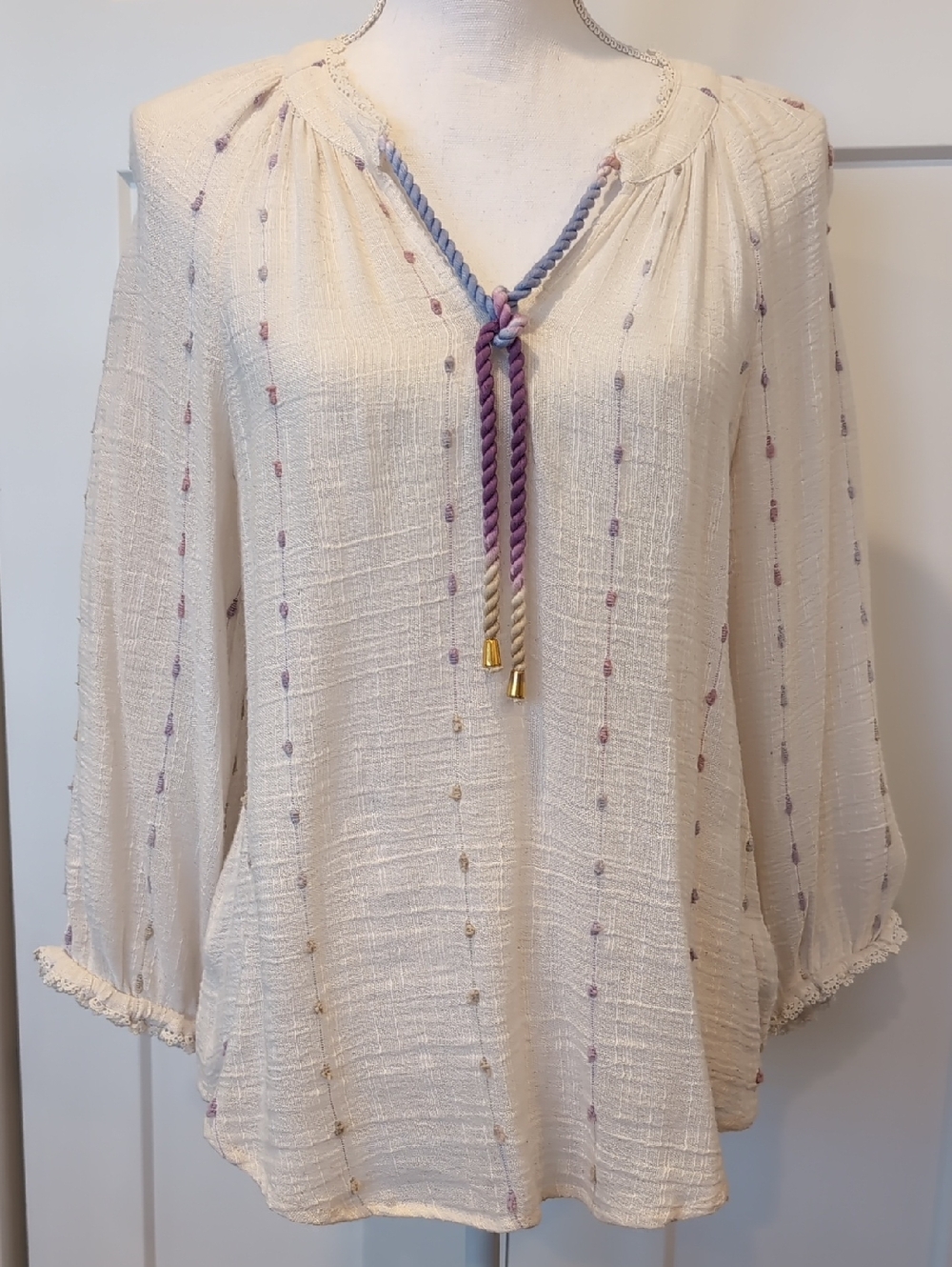 Democracy Bohemian Peasant Blouse L